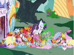 Size: 598x448 | Tagged: safe, edit, edited screencap, screencap, rarity, spike, g4, inspiration manifestation, season 4, animated, caption, corrupted, female, hub logo, implied foalcon, implied sex, inspirarity, magic, male, possessed, ship:sparity, shipping, straight, you. me. x. now.