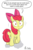 Size: 450x672 | Tagged: safe, artist:foudubulbe, apple bloom, g4, female, looking back, mind blown, no pupils, shrunken pupils, simple background, solo, speech bubble, transparent background