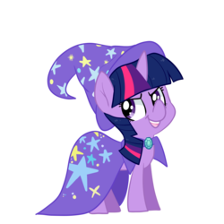 Size: 1000x1000 | Tagged: safe, artist:pegacornss, twilight sparkle, g4, accessory swap, female, grin, smiling, solo