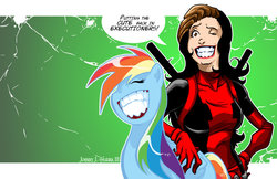 Size: 900x582 | Tagged: safe, artist:johnnysegura3rd, rainbow dash, g4, deadpool, face, ladypool