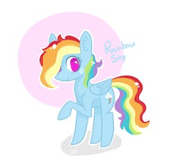 Size: 1280x1213 | Tagged: safe, artist:jellybeanbullet, rainbow dash, g4, alternate hairstyle, female, solo