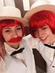 Size: 600x800 | Tagged: safe, flam, flim, human, g4, 2014, babscon, boxxy, catie wayne, convention, cosplay, crossplay, flim flam brothers, irl, irl human, moustache, photo