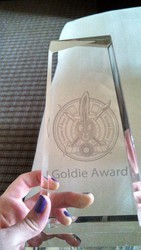 Size: 422x750 | Tagged: safe, artist:spiderjewel, friendship is witchcraft, gypsy bard, irl, photo, the goldie awards