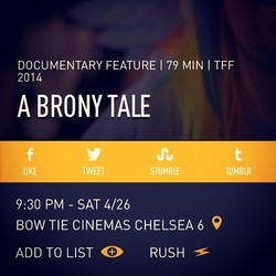 Size: 640x640 | Tagged: safe, a brony tale, documentary, hodgee films, text, tribeca film festival