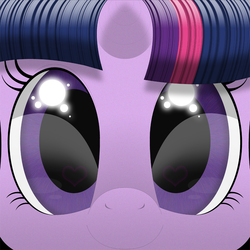 Size: 900x900 | Tagged: safe, artist:brodogz, twilight sparkle, g4, close-up, cute, eyes, female, heart, solo