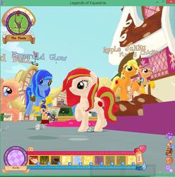 Size: 799x810 | Tagged: safe, screencap, applejack, scootaloo, oc, oc:poniko, legends of equestria, g4, game, microsoft windows, windows 8