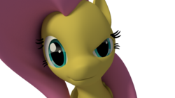 Size: 960x540 | Tagged: safe, artist:pt300, fluttershy, g4, 3d, blender, dreamworks face, female, looking at you, solo