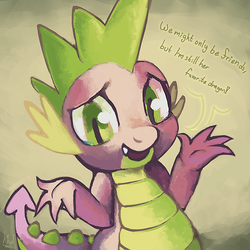 Size: 640x640 | Tagged: safe, artist:kheltari, spike, dragon, g4, inspiration manifestation, crying, dialogue, friendzone, male, solo