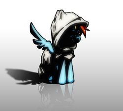 Size: 1361x1234 | Tagged: safe, artist:ladyb0ner, rainbow dash, g4, clothes, female, hoodie, solo