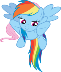 Size: 6000x7075 | Tagged: safe, artist:dasprid, fluttershy, rainbow dash, pony, g4, season 4, trade ya!, absurd resolution, female, hiding, mare, simple background, transparent background, vector