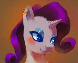 Size: 458x372 | Tagged: safe, artist:crookedtrees, rarity, g4, earring, female, portrait, solo