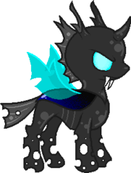 Size: 240x316 | Tagged: safe, artist:meadowind, changeling, solo