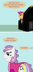 Size: 500x1090 | Tagged: safe, scootaloo, sweetie belle, g4, ask-twilightvi, mass effect