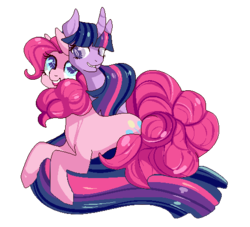 Size: 495x450 | Tagged: safe, artist:burgerlicious, pinkie pie, twilight sparkle, g4, female, lesbian, ship:twinkie, shipping