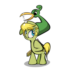 Size: 1280x1280 | Tagged: dead source, safe, artist:turtlefarminguy, ezlo, frown, link, nervous, open mouth, ponified, raised hoof, simple background, sweat, sword, the legend of zelda, the legend of zelda: the minish cap, transparent background, vector, weapon, yelling