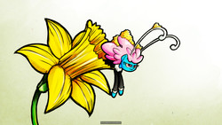 Size: 7680x4320 | Tagged: safe, artist:tenart, seabreeze, breezie, g4, absurd resolution, daffodil, flower, male, solo, unamused