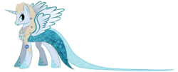 Size: 1986x800 | Tagged: safe, artist:infernaldalek, alicorn, pony, elsa, frozen (movie), ponified, simple background, solo, transparent background