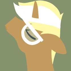 Size: 512x512 | Tagged: safe, artist:suenden-hund, trenderhoof, pony, unicorn, g4, male, minimalist, solo, stallion, trenderhoof replies, tumblr