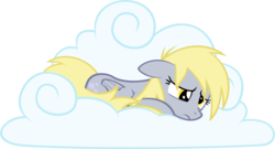 Size: 2419x1304 | Tagged: safe, artist:zacatron94, derpy hooves, pegasus, pony, g4, cloud, female, mare, morning ponies, sad, simple background, solo, transparent background, vector