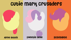 Size: 5333x3000 | Tagged: safe, artist:oobrushstrokeoo, apple bloom, scootaloo, sweetie belle, g4, cutie mark crusaders, simple, wallpaper