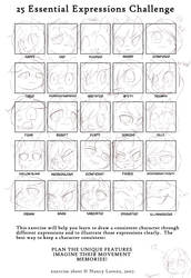 Size: 2364x3428 | Tagged: safe, artist:randy, oc, oc only, oc:aryanne, 25 expressions, angry, black and white, emotional, exercise sheet, expressions, face, face posing, grayscale, happy, high res, monochrome, nancy lorenz, practice, sad, sketch