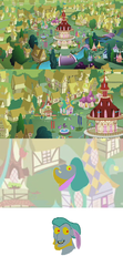 Size: 1280x2880 | Tagged: safe, screencap, amethyst star, berry punch, berryshine, blues, bon bon, caramel, carrot top, cherry berry, daisy, derpy hooves, doctor whooves, flower wishes, golden harvest, lemon hearts, linky, lyra heartstrings, meadow song, noteworthy, rainbowshine, sea swirl, seafoam, shoeshine, sparkler, sweetie drops, time turner, pegasus, pony, g4, hearts and hooves day (episode), face, feather, female, hat, hearts and hooves day, mare, observation, ponyville