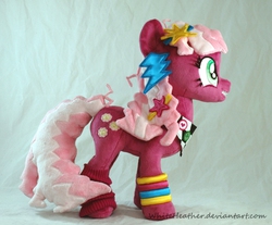 Size: 1646x1366 | Tagged: safe, artist:whiteheather, cheerilee, g4, 80s, 80s cheerilee, braces, cute, irl, photo, plushie, smiling, solo