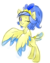 Size: 800x1000 | Tagged: safe, artist:cuddle-kimchie, oc, oc only, original species, harpony, solo, wings