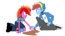 Size: 1024x576 | Tagged: safe, artist:offical-lunaflaire, feathermay, rainbow dash, equestria girls, g4, equestria guys, featherblitz, humanized, male, rainbow blitz, rainbowmay, rule 63, shipping