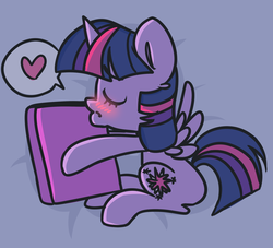 Size: 2200x2000 | Tagged: safe, artist:looji, twilight sparkle, alicorn, pony, g4, bibliophile, blushing, book, cargo ship, chibi, female, heart, high res, kissing, mare, ship:twibook, shipping, solo, that pony sure does love books, twilight sparkle (alicorn)
