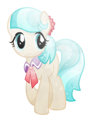 Size: 5000x6606 | Tagged: safe, artist:meteor-spark, coco pommel, crystal pony, earth pony, pony, g4, absurd resolution, crystallized, female, glowing, mare, simple background, smiling, solo, transparent background, vector, walking