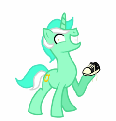 Size: 875x912 | Tagged: safe, artist:tavrosbrony, lyra heartstrings, g4, converse, grin, guyra, hoof hold, humie, insanity, irrational exuberance, looking at you, rule 63, shoes, smiling, solo, wide eyes