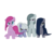 Size: 1300x950 | Tagged: safe, artist:reitanna-seishin, limestone pie, marble pie, pinkie pie, oc, oc:minkie pie, pony, fanfic:muffins, g4, alternate design, fanfic art, group, hair over one eye, looking at you, obsidian pie, pie sisters, pinkamena diane pie, quartet, simple background, transparent background, vector