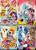 Size: 2187x3000 | Tagged: safe, artist:akira bano, artist:naoki, applejack, fluttershy, gilda, pinkie pie, princess cadance, rainbow dash, rarity, shining armor, spike, trixie, twilight sparkle, griffon, pony, g4, doujin, female, high res, japan, japanese, lesbian, male, mane six, ship:flutterpie, ship:rarijack, ship:shiningcadance, ship:twidash, ship:twixie, shipping, straight