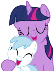 Size: 371x480 | Tagged: safe, artist:miles3298, cotton cloudy, twilight sparkle, alicorn, pony, g4, cute, female, happy, hug, mare, simple background, transparent background, twilight sparkle (alicorn), vector