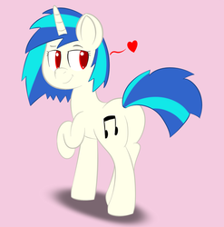 Size: 1024x1035 | Tagged: safe, artist:abstract-spectrum, dj pon-3, vinyl scratch, g4, female, heart, solo