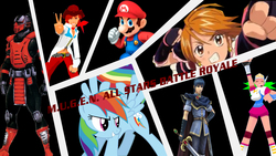 Size: 1920x1080 | Tagged: safe, rainbow dash, human, pegasus, pony, g4, charmy anderson, crossover, dance dance revolution, female, fire emblem, male, mare, mario, marth, mortal kombat, nagisa misumi, naoki kashima, nintendo, pretty cure, rhythm game, sektor, super mario bros., super smash bros.