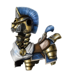 Size: 1808x2044 | Tagged: safe, artist:i-am-knot, armor, border, breastplate, chainmail, chestplate, fancy, full plate armor, helmet, horn guard (armor), leather straps, medallion, no pony, plate armor, royal guard, saddle, simple background, tack, warrior, white background