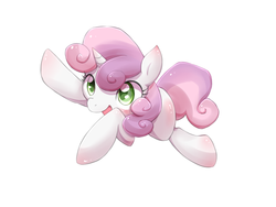 Size: 1024x768 | Tagged: safe, artist:raibo, sweetie belle, g4, female, simple background, solo