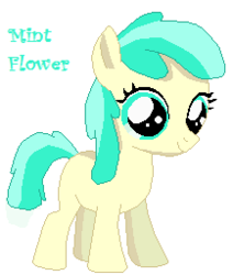 Size: 217x256 | Tagged: safe, artist:berrypunchrules, mint flower, earth pony, pony, background pony, female, filly, ms paint, older, pixel art, shading, solo