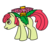 Size: 2300x2000 | Tagged: safe, artist:fantasyglow, apple bloom, hybrid, venusaur, g4, crossover, female, filly, foal, high res, pokémon, simple background, solo, transparent background