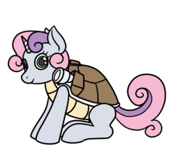 Size: 2300x2000 | Tagged: safe, artist:fantasyglow, sweetie belle, blastoise, hybrid, g4, crossover, female, high res, pokémon, simple background, solo, transparent background