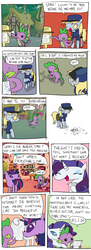Size: 700x1932 | Tagged: safe, artist:foudubulbe, derpy hooves, rarity, spike, twilight sparkle, pegasus, pony, g4, comic, female, heartwarming, hug, letter, library, mail, mailbag, mailbox, mailmare, male, mare, ship:sparity, shipping, straight