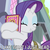 Size: 640x640 | Tagged: safe, screencap, rarity, pony, g4, inspiration manifestation, my little pony: friendship is magic, book, caption, eyes closed, female, hug, image macro, reaction image, solo