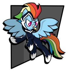 Size: 2837x3038 | Tagged: safe, artist:dahhez, rainbow dash, zapp, g4, power ponies (episode), clothes, costume, female, power ponies, simple background, solo, transparent background