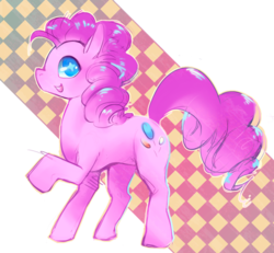 Size: 618x571 | Tagged: safe, artist:suguro, pinkie pie, g4, cute, female, happy, smiling, solo