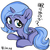 Size: 865x867 | Tagged: safe, artist:nekubi, princess luna, female, filly, s1 luna, simple background, solo, wingding eyes, woona