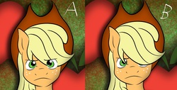 Size: 3184x1616 | Tagged: safe, artist:hosendamaru, applejack, earth pony, anthro, g4, colored, digital art, when hope falls