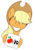 Size: 880x1250 | Tagged: safe, artist:kas92, artist:venezolanbrony, edit, applejack, earth pony, pony, g4, approval, cute, female, grin, jackabetes, mare, score, score card, score cards, simple background, solo, that pony sure does love apples