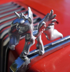 Size: 620x636 | Tagged: safe, artist:ebony-lent-lily, princess luna, g4, car, female, hood ornament, photo, solo